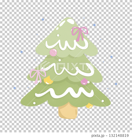 Christmas tree with snow 132148819
