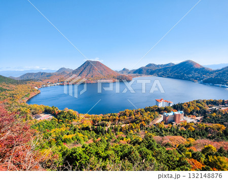 榛名山（秋）：掃部ヶ岳・硯岩からの眺め 132148876