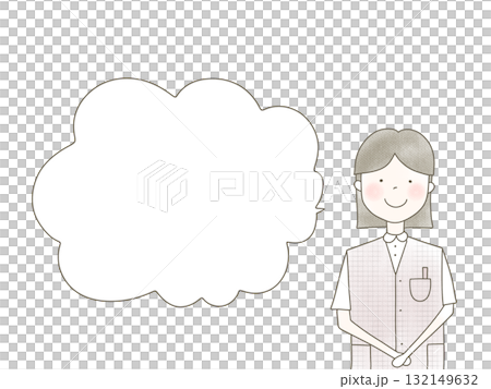 行政/銷售/接待人員的對話泡泡插圖 行政/銷售/接待人員的對話泡泡插圖 132149632