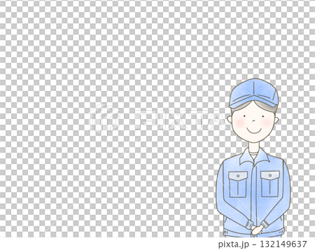運輸/物流/軽作業系の作業服の人物イラスト素材 運輸/物流/軽作業系の作業服の人物イラスト素材 132149637