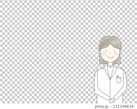 醫療/化學/食品相關女性白大褂插畫素材 醫療/化學/食品相關女性白大褂插畫素材 132149639