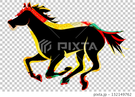 馬年賀卡十二生肖圖標 馬年賀卡十二生肖圖標 132149762