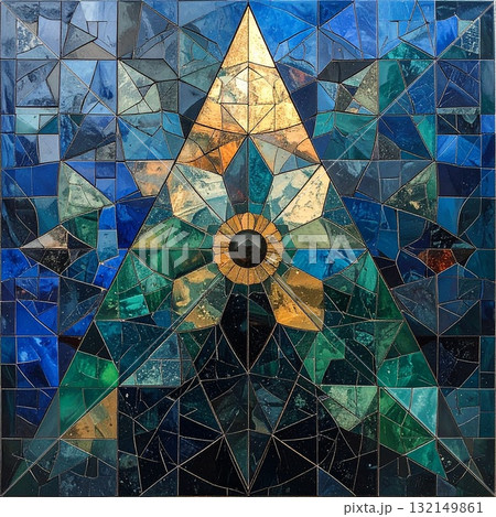 【AI生成画像】モダンアート トライアングルデザイン 【AI生成画像】モダンアート トライアングルデザイン 132149861