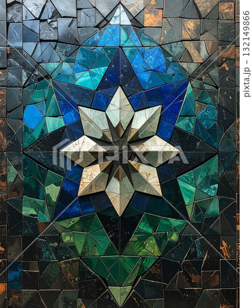 【AI生成画像】モダンアート　トライアングルデザイン 132149866