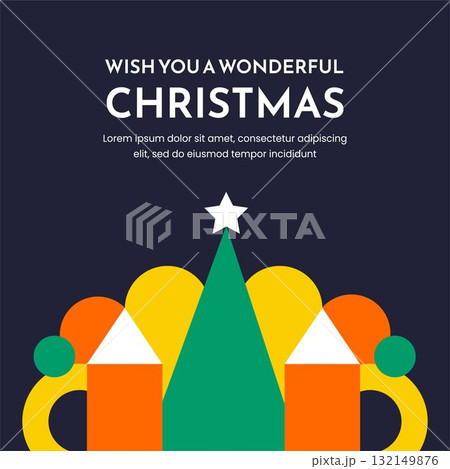 Merry Christmas Celebration Flat Cartoon Hand Drawn Illustration for Holiday Season Merry Christmas Celebration Flat Cartoon Hand Drawn Illustration for Holiday Season 132149876