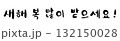 かわいい韓国語筆文字「새해 복 많이 받으세요」手書き風の新年挨拶「明けましておめでとう」 132150028