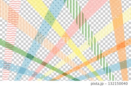 Pop and cute colorful masking tape pattern background material: perfect for crafts and kids' designs Pop and cute colorful masking tape pattern background material: perfect for crafts and kids' designs 132150040
