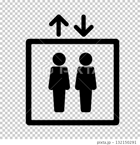 簡單的電梯象形圖、標誌、指南、象形圖、圖標、插圖 132150291