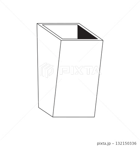 シンプルな白い箱のイラスト 132150336