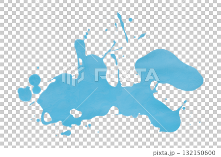 light blue watercolor splash brush isolated on transparent background 132150600