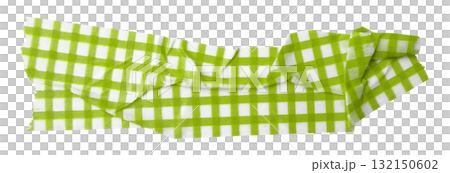 green patterned sticker paper tape isolated on transparent background green patterned sticker paper tape isolated on transparent background 132150602