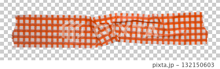 red patterned sticker paper tape isolated on transparent background 132150603