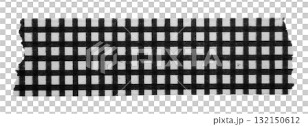 black patterned sticker paper tape isolated on transparent background black patterned sticker paper tape isolated on transparent background 132150612