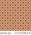 Terracotta Beige Diamond Retro Pattern 132150614