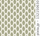 Olive Folk Tulip Repeat Pattern 132150630