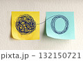 Mind, Mental Health and Talk Therapy Concepts. Sticky Note with Tangled and untangled 132150721