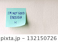 Mind, Mental Health and Self Talk Concepts. a Sticky Note with the Negative Word, Fixed Mindset 132150726