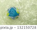 Sadness Globe wraped by Plastic materials. Environmental Issue Concept 132150728