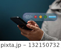 Mental Health Concept. Using  Mobile Application to Check, Measure and Practicing Mind 132150732