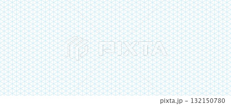 Blue seamless isometric grid paper. Dotted triangular blueprint repeating pattern. Graph guide background for engineering, architect, technical drawing. Vector lined ruler sheet page template Blue seamless isometric grid paper. Dotted triangular blueprint repeating pattern. Graph guide background for engineering, architect, technical drawing. Vector lined ruler sheet page template 132150780