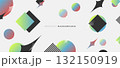 Abstract simple geometric pattern with colorful vintage color on a white background 132150919