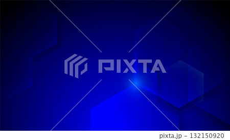 Abstract technology digital hi tech concept with hexagonal on a blue background Abstract technology digital hi tech concept with hexagonal on a blue background 132150920