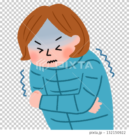 一個冷女人的插圖 一個冷女人的插圖 132150922