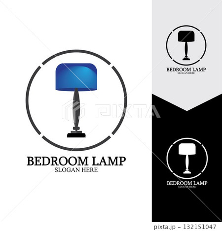 Bedroom lamp vector icon background Bedroom lamp vector icon background 132151047