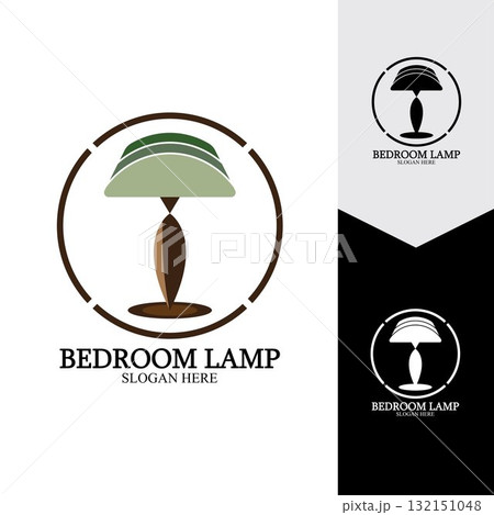 Bedroom lamp vector icon background Bedroom lamp vector icon background 132151048