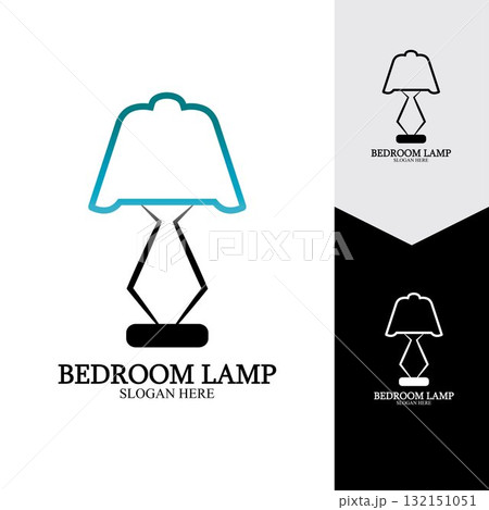 Bedroom lamp vector icon background 132151051