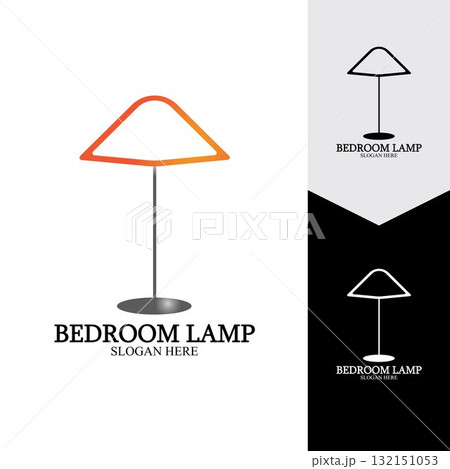 Bedroom lamp vector icon background 132151053