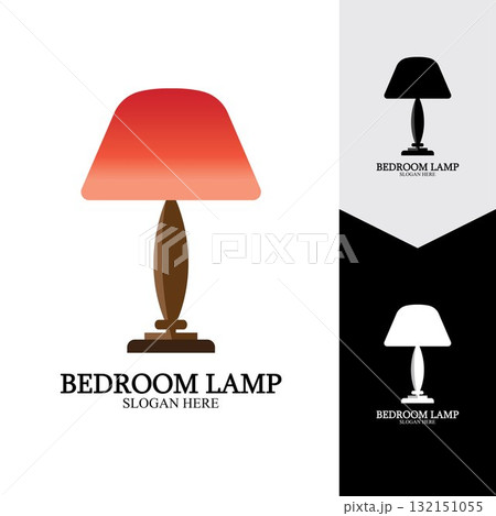 Bedroom lamp vector icon background 132151055