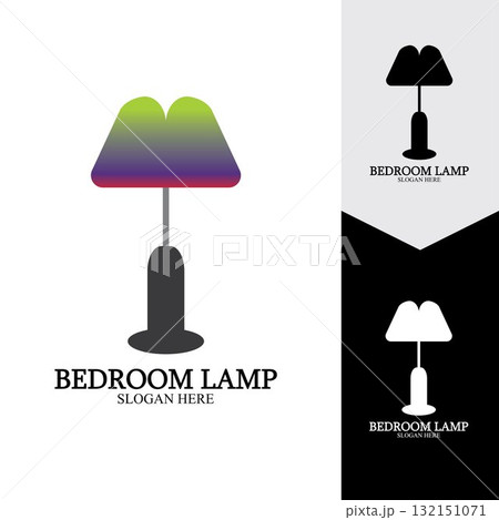 Bedroom lamp vector icon background 132151071