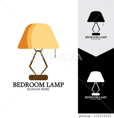 Bedroom lamp vector icon background 132151072
