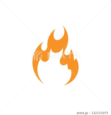 fire logo vector icon illustration fire logo vector icon illustration 132151075