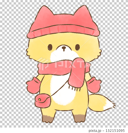 Fox on a winter day out 132151095