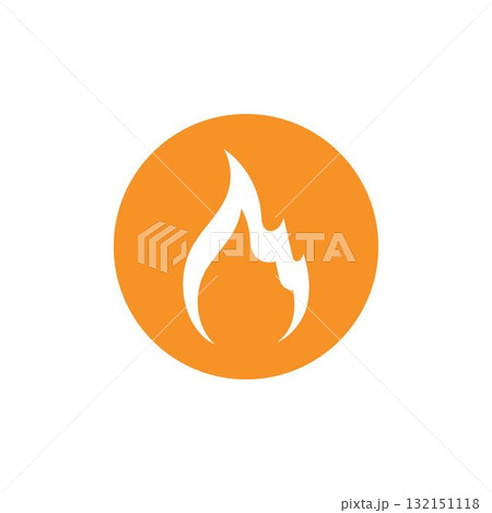 fire logo vector icon illustration 132151118
