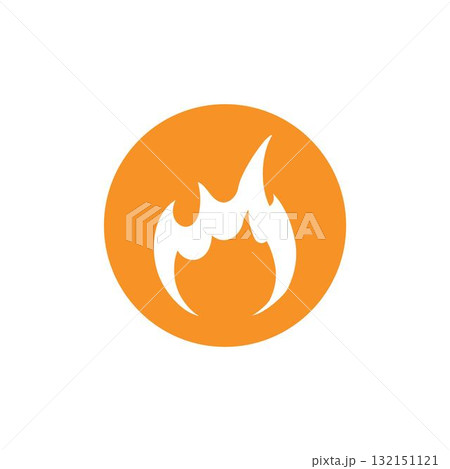 fire logo vector icon illustration 132151121