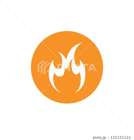 fire logo vector icon illustration 132151122