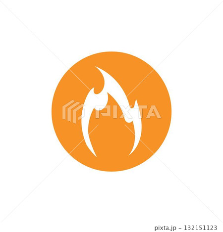 fire logo vector icon illustration fire logo vector icon illustration 132151123