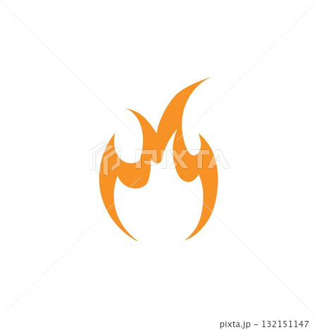 fire logo vector icon illustration fire logo vector icon illustration 132151147