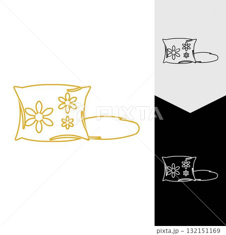Pillow Logo Vector Icon template 132151169