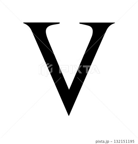 Black Minimal V Symbol Expressing Strength, Security, and Confidence 132151195