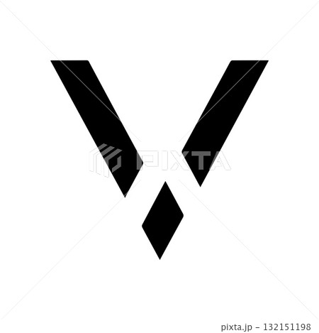 Minimal Black V Symbol Inspired by Structural Geometric Triangles Minimal Black V Symbol Inspired by Structural Geometric Triangles 132151198
