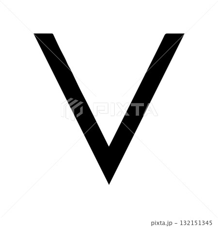 Bold Angular Letter V Logo Symbolizing Strength and Innovation Bold Angular Letter V Logo Symbolizing Strength and Innovation 132151345