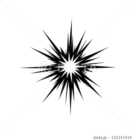 Elegant Black Spark Symbol Inspired by Light Expansion and Power Elegant Black Spark Symbol Inspired by Light Expansion and Power 132151414