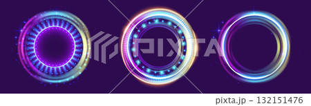 Holographic Portals in Sci-Fi Ambiance Holographic Portals in Sci-Fi Ambiance 132151476