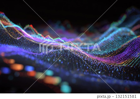 Colorful Abstract Data Visualization Background Art 132151581