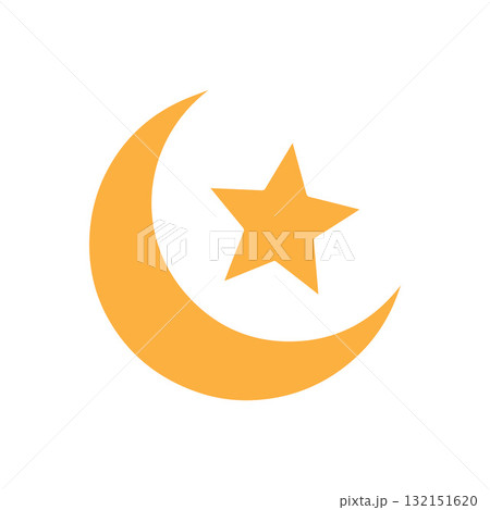 Phoenix Light Crescent Moon and Star Logo with Rising Energy Design 132151620