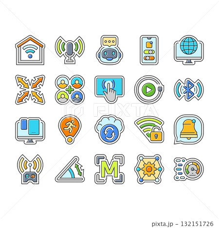 integration compatibility product icons set vector integration compatibility product icons set vector 132151726